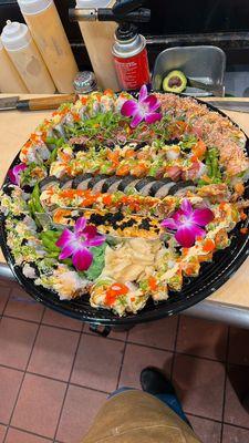 10 chef's choice rolls platter.