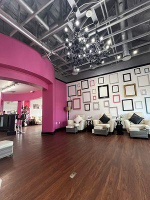 Inside the salon area