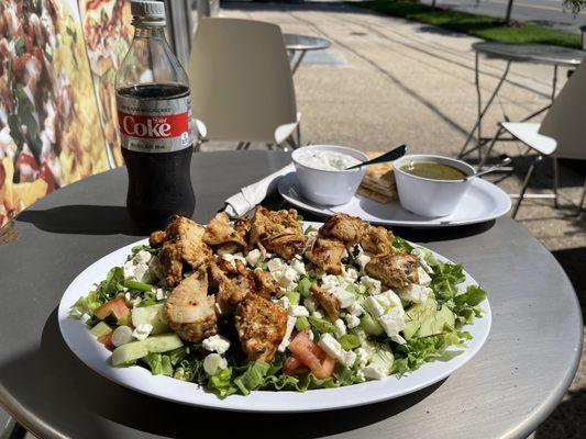 Vlaho Salad with Chicken Souvlaki side order