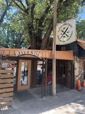 Lunch at the Riverside Cafe. They have a great patio!