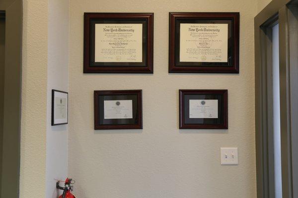 Your Carrollton dentists' credentials