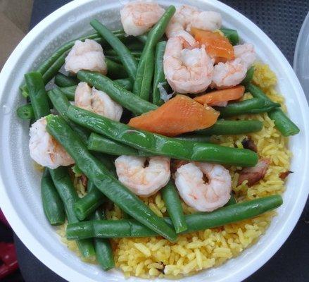 LD6. String Bean Shrimp, Lunch Diet Food, at China Delight in Winsted, CT.