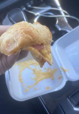 Ham, Egg, and Cheese Croissant Sandwich