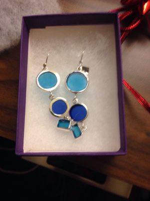 Beautiful sea glass earrings-central coast made and great price.