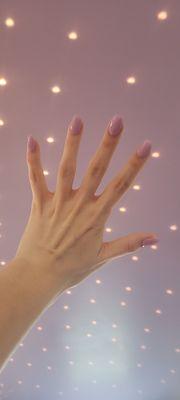 My lavendar powder mani matched this ceiling perfectly.