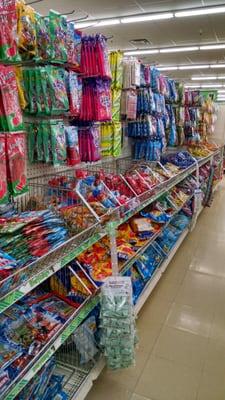 Candy for miles.