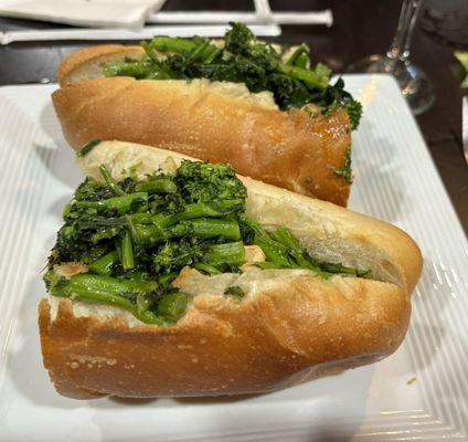 Chicken and broccoli Rabe hero