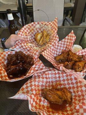 Wings and Garlic Parmesan Wedges