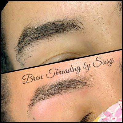 Eyebrow threading $25.00 / we offer full face threading for $60.00