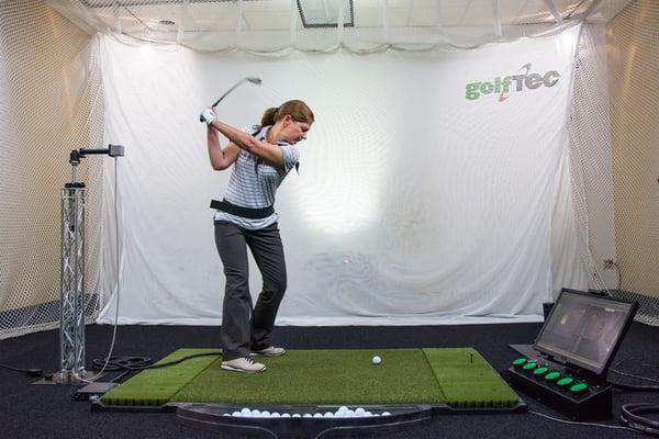 Indoor golf practice in San Francisco at GolfTEC Pleasant Hill.