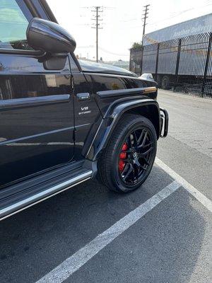 Powder coated Rims on the G Wagon