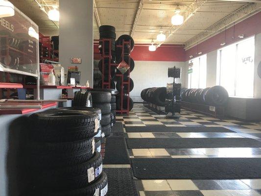 Tire barn lobby