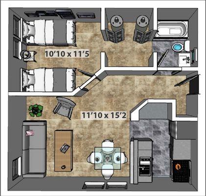 1 Bedroom unit