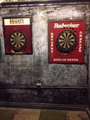 Dart boards.