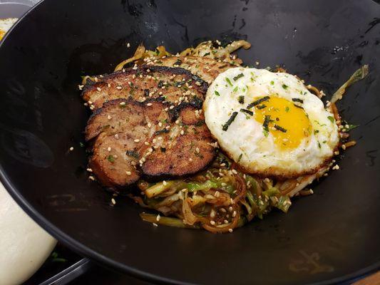 Pork chashu stir fried ramen