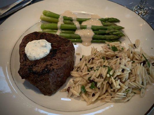 Filet was perfectly cooked and tasty!