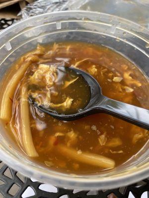 Hot and sour soup "to go"