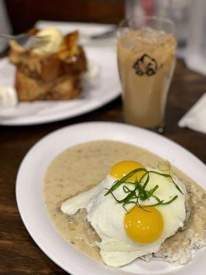 Wagyu Loco Moco, Cold Brew Coffee, Banana Crème Brûlée French Toast