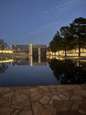 Reflecting pool at sundown