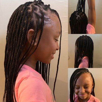 These are small knotless braids