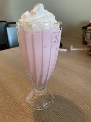 Malted Strawberry Milkshake