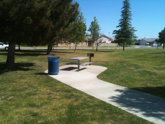 Picnic table with grill