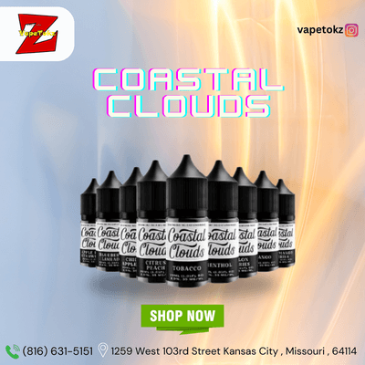 Coastal Clouds e-liquids are now available at Vape Tokz. Known for their premium quality and exceptional flavor profiles