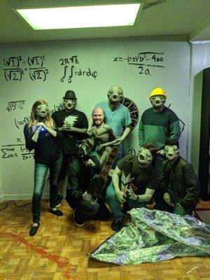 escaped from aliens (well, you decide...) with only seconds to spare!