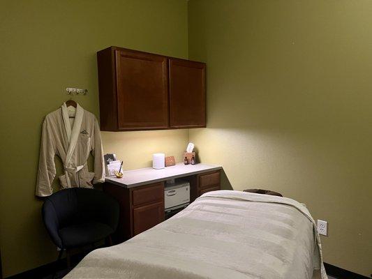 Our low-lit treatment rooms are where your massage, acupuncture and other sessions take place for your relaxation.