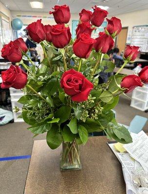 The "My True Love Bouquet with Long Stemmed Roses" arrangement.