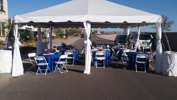 We set up  chairs, linens, tables, and tent. Because your event is worth it!