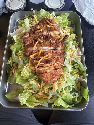 Fried chicken salad