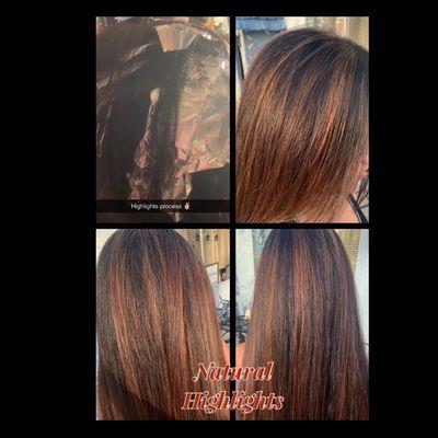 Highlights done by Priscilla