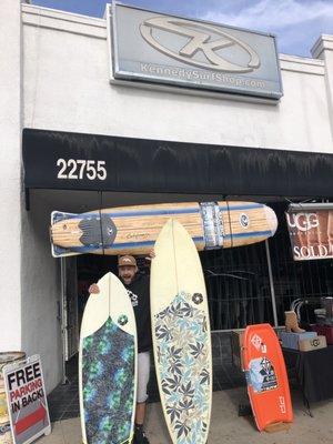 My stolen boards that Kennedy Surf Shop got back for me!