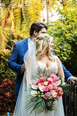 Tropical bridal bouquet