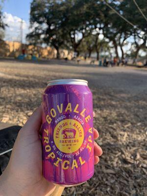 beer at the dog park