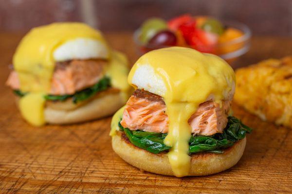 The Toasted Yolk Cafe Salmon Benedict