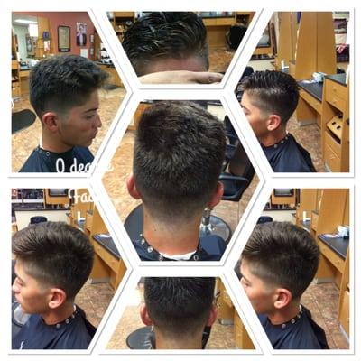 0 degree skin fade, commonly know as the military fade !