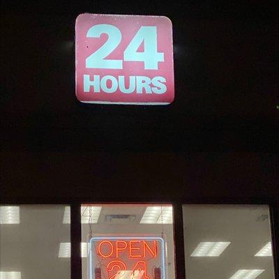 The store is open 24 hours