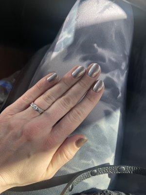 Directly after getting them done- perfect new years Eve color