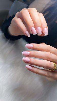 Hard gel on natural nails