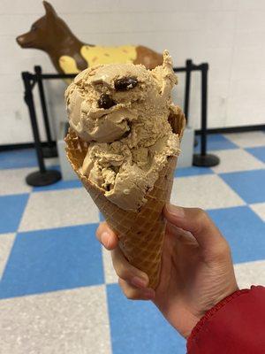 Coffee espresso chip in waffle cone - all time fav