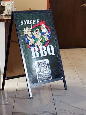 Sarge BBQ w/ QR.