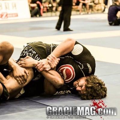 Professor Lucas Rocha applying a Kimura at the last NOGI Worlds