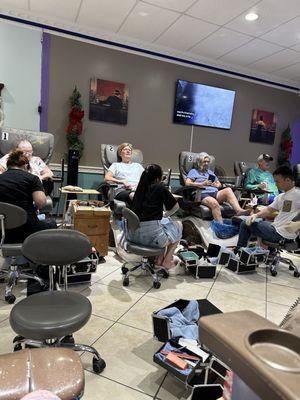 Pedicure chairs full