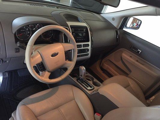 Fixed steering wheel and detailed in side of car !! Amazing job!