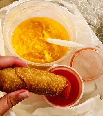 Egg Drop Soup and Egg Rolls