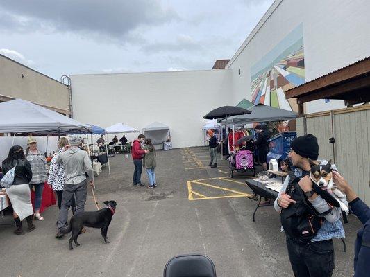 Vendors helping celebrating one year anniversary