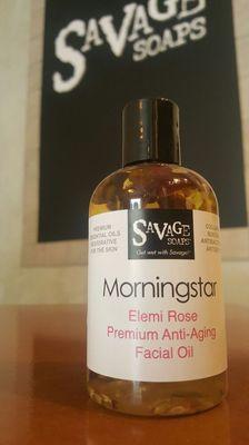 Morningstar Elemi Facial Oil. This helps with the anti-aging process!