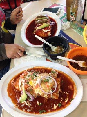 These burritos were larger than our heads, and absolutely delicious!